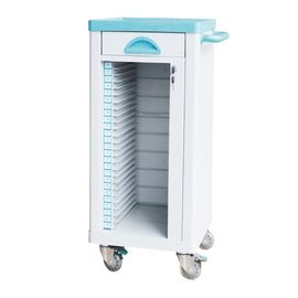 ABS Material Cart Holder Medical Instrument Trolley Patient Records Storage Movable
