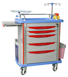 Hospital Emergency Trolley Luxurious ABS Plastic Drawer Cart With Wheels Drug Delivery Cart
