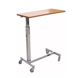 Dinning Hospital Bed Tray Table Stainless Steel Overbed Wood Gas Dinning Hospital Bed Tray Table