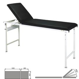 Black Color Back Section Hospital Examination Table Up And Down By Manual Way