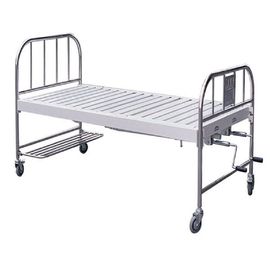 Common Nonelectric Hospital Nursing Bed Stainless Steel Head Panel And Side Rails