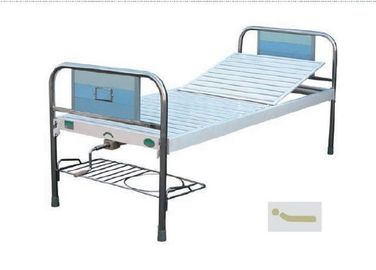 Multi Places Use Manual Hospital Bed , Manual Adjustable Bed With One Crank SS Frame