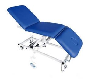 Comfortable Medical Examination Table Electric Nursing Bed Blue Color Use In Hospital