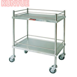 2 Tier Stainless Steel Metal Medical Trolley Kitchen Hospital Salon Lab Equipment