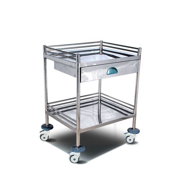 Assembled Type Ky Kh6657 Stainless Steel Medical Emergency Trolley
