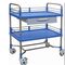ABS Plastic Drawer Emergency Medicine Trolley Stainless Steel Frame Medical Instrument Cart