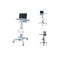 Aluminum Column Medical Computer Trolley Hospital Mobile Warding Rounds With Battery