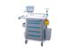 Medical Trolley With Cart Sundry Bin Central Lock Mute Wheels