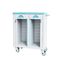 ABS Patient Records Medical Storage Trolley Green Blue 470*410*880mm Silent Wheels
