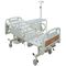 Full Size Manual Hospital Bed With Two Cranks Movable With Dinning Panel