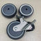 Dual Nylon Pedals PU Mute Medical Medium Duty 4 Inch Locking Couch Casters Hospital Wheel