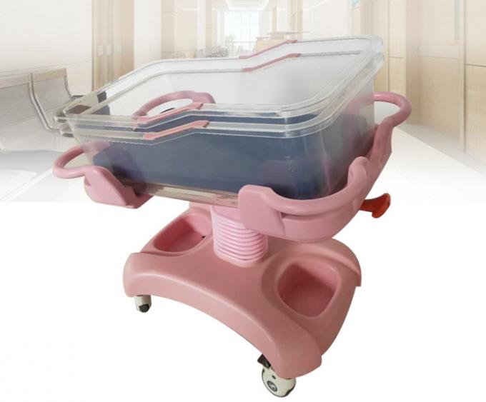 ABS Two Cranks Tilting Adjustable OEM Hospital Baby Crib