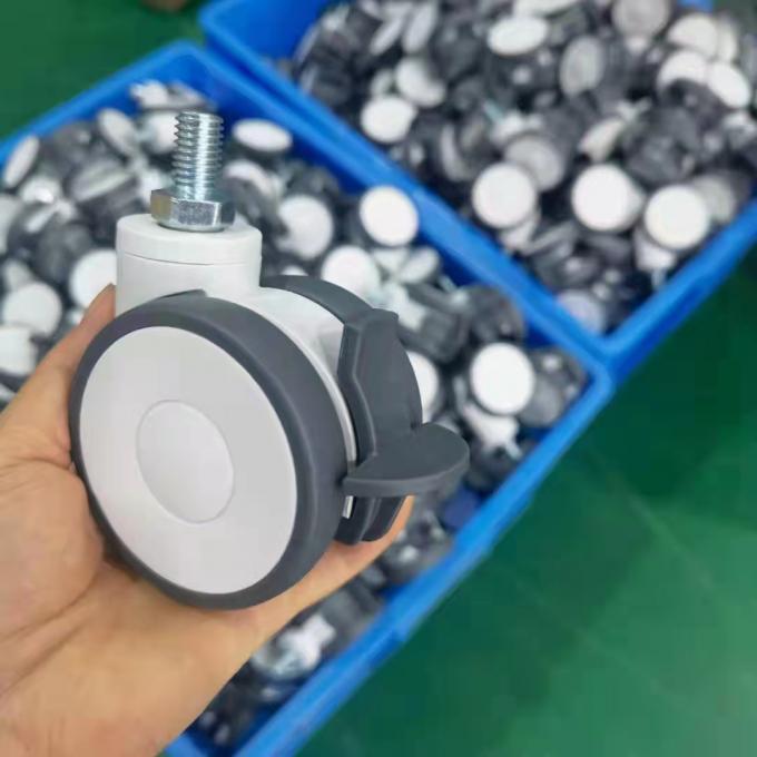 Practical Medical Cart Casters 3 Inch Used In Hospitals OffWhite