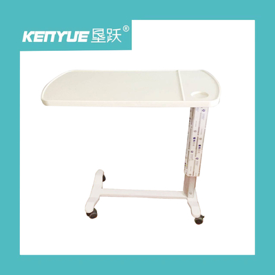 Dinning Hospital Bed Tray Table Metal Gas Spring Hospital Overbed Table