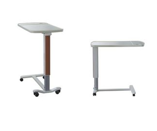 Hospital furniture  Bedside Table , Plastic Plate Gas Spring Adjustable overbed Table