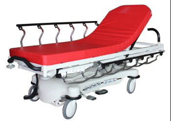 Red Color ABS Luxury Stretcher Hospital Emergency Bed , Easy To Clean