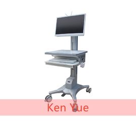Integrated Moving Computer Workstation Trolley , Mobile Computer Cart For Hospital