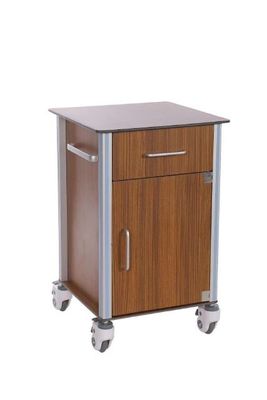 Wood Fiberboard Movable Hospital Bedside Locker