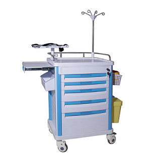 Plastic Steel Frame Multifunction Mobile 960mm Medical Trolley Cart Trolley