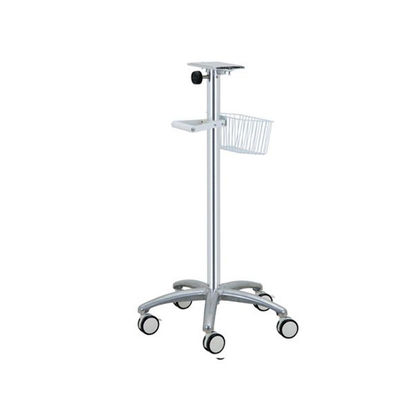 Height Adjustable Aluminum Alloy Mobile Trolley Patient Monitor Trolley Cart