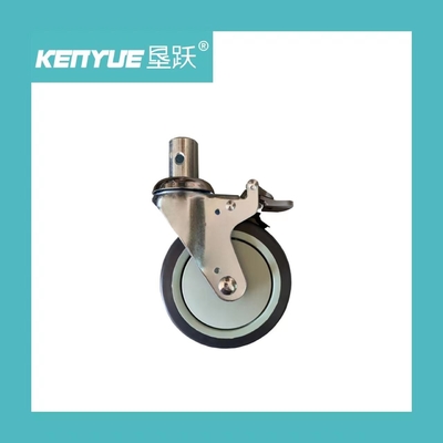 Buy Hospital Bed Casters Medical PU Wheel Easy To Use Black PU Material online manufacture
