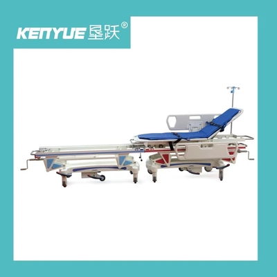 Buy Emegency Stretcher Trollery Patient Emergency Stretcher Blue PP Side Rail online manufacture
