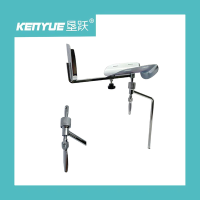 Buy PU Metal Iron Silver Single Curved Leg Rest Delivery Table Parts online manufacture