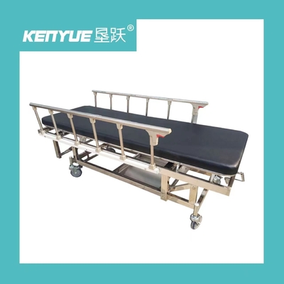 Buy Stainless Steel Manual Adjustable Height Emergency Ambulance Stretcher Trolley online manufacture