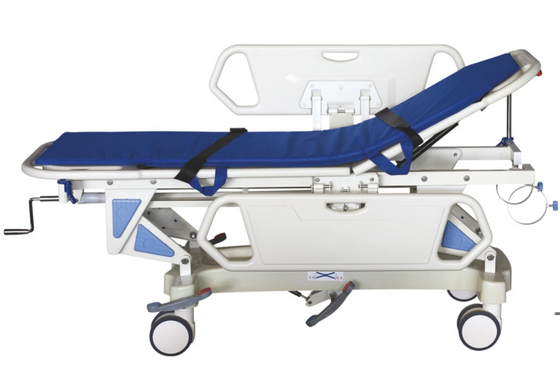 Buy Manual Emergency Transport Stretcher Trolley Hospital Patient Transfer Central Brake online manufacture