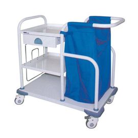 Buy Laundry Collecting Medical Instrument Trolley For Hotel Hospital Carbon Steel Sprayed online manufacture