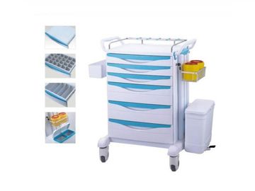 Buy Furniture Medical Medicine Emergency Anaesthetic Trolley Cart With Silent wheel online manufacture