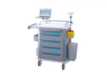 Buy Medical Trolley With Cart Sundry Bin Central Lock Mute Wheels online manufacture