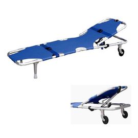 Buy Portable Double-Folded Rescue Transfer Stretcher With Wheels For Emergency online manufacture