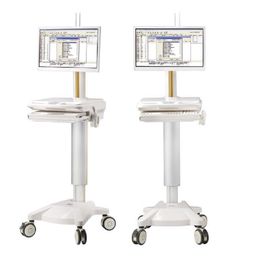 Buy Integrated Computer Trolley Hospital Use Height Adjuatable Movable With Four Castors online manufacture