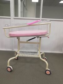 Buy Pink Mobile Cot Hospital Baby Bed , Newborn Hospital Baby Cot With ABS Basin online manufacture