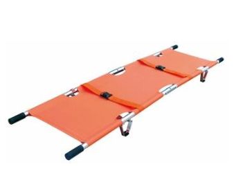 Buy Metal + PVC Orange Emergency Stretcher Trolley Collapsible Hospital Ambulance online manufacture
