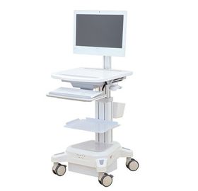 Buy ABS Hospital Workstation All In One Computer Cart Trolley With Mute Castor Wheel online manufacture
