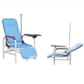 Buy Adjustable back IV chair blue brown with stainless steel frame online manufacture