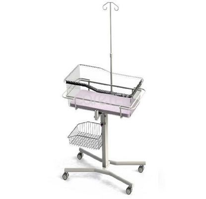 Buy Adjustable Mobile 890mm Hospital Baby Crib With Mattress Basket Wheels online manufacture