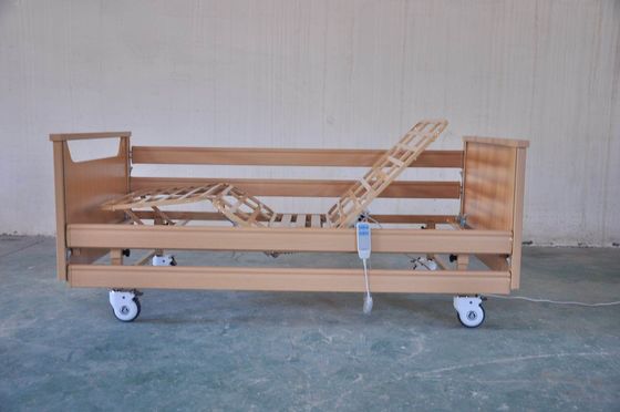Buy Wood Patient Collapsible Siderails Two Functions Electric Nursing CareBed online manufacture