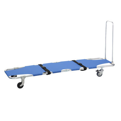 Buy Four Wheels Portable Aluminum Alloy Frame Folding Rescue Stretcher online manufacture
