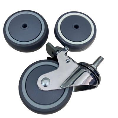 Buy PU Mute Medical Medium Duty 4 Inch Locking Couch Casters Hospital Wheel online manufacture