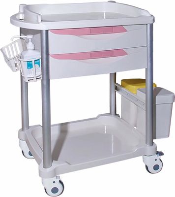 Buy Pink Entral Lock Plastic Steel ABS Treatment Trolley With Drawers online manufacture