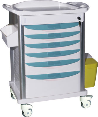 Buy Cross Brakes ABS Mesa Resuscitation 6 Drawers Nursing Crash Cart online manufacture