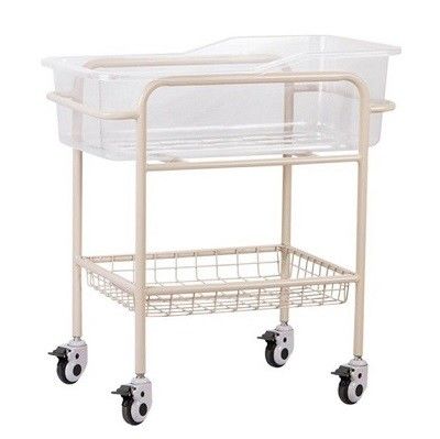 Buy Stainless Steel Frame ABS Hospital Baby Cot With Storage Shelf online manufacture