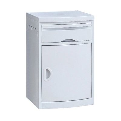 Buy ABS Medical Bedside Table Adjustable Bedside Table Cabinet White online manufacture
