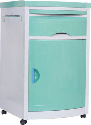 Buy 48X48X76cm White Hospital ABS Bedside Table Cabinet With Castors online manufacture