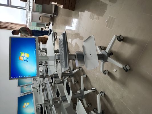 Buy Adjustable Height Desk Computer Workstation Trolley Integrated moving trolley online manufacture
