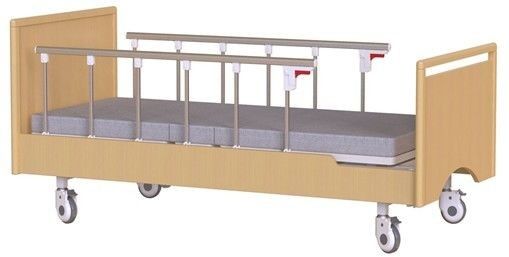 Buy Hospital Aluminum alloy guardrail wood  material two function manual bed online manufacture