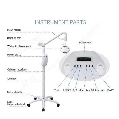 Buy White Tricolor Teeth Whitening Equipment LED Bleaching System online manufacture